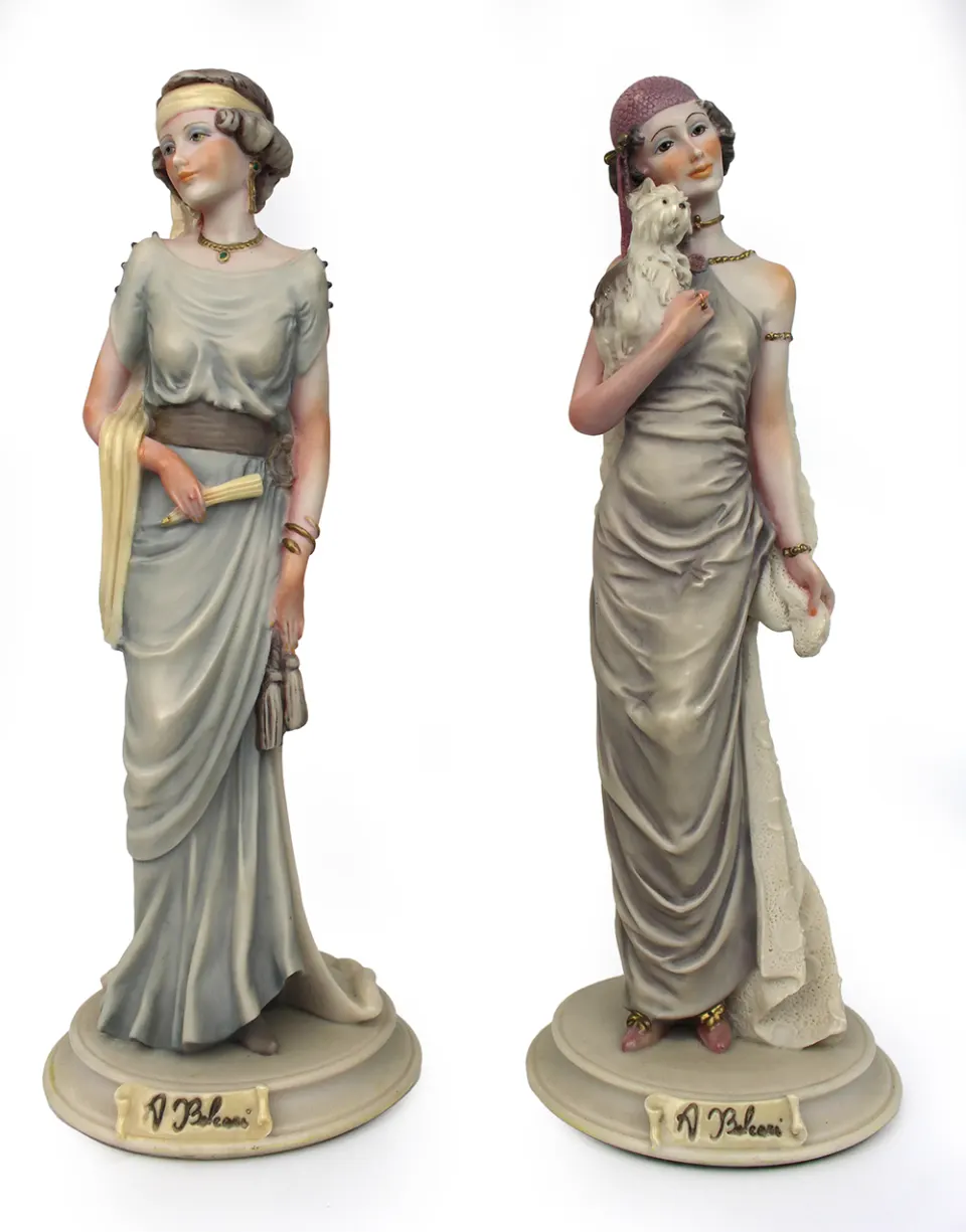 Pair of Art Deco Style Vintage Figurines