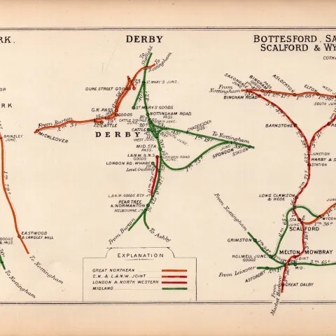 Codnor Park, Derby, Wycombe Antique Railway Junction Diagram-54.