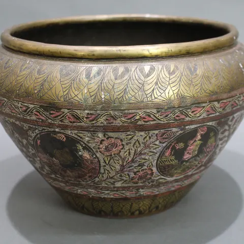 Large Antique Indian Brass Bowl