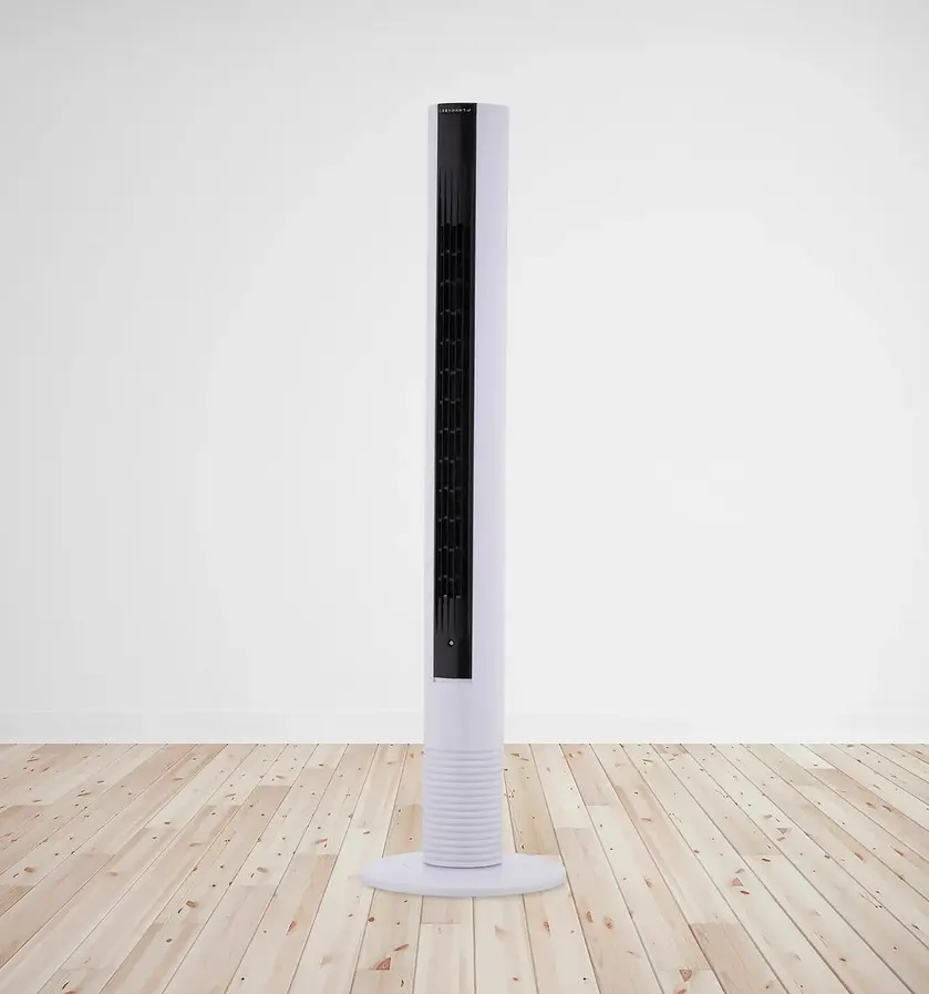 (83/Mez) Lot RRP £120. 2x Arlec 38 Inch Digital Touch Screen Slimline Tower Fan White RRP £60 Each.