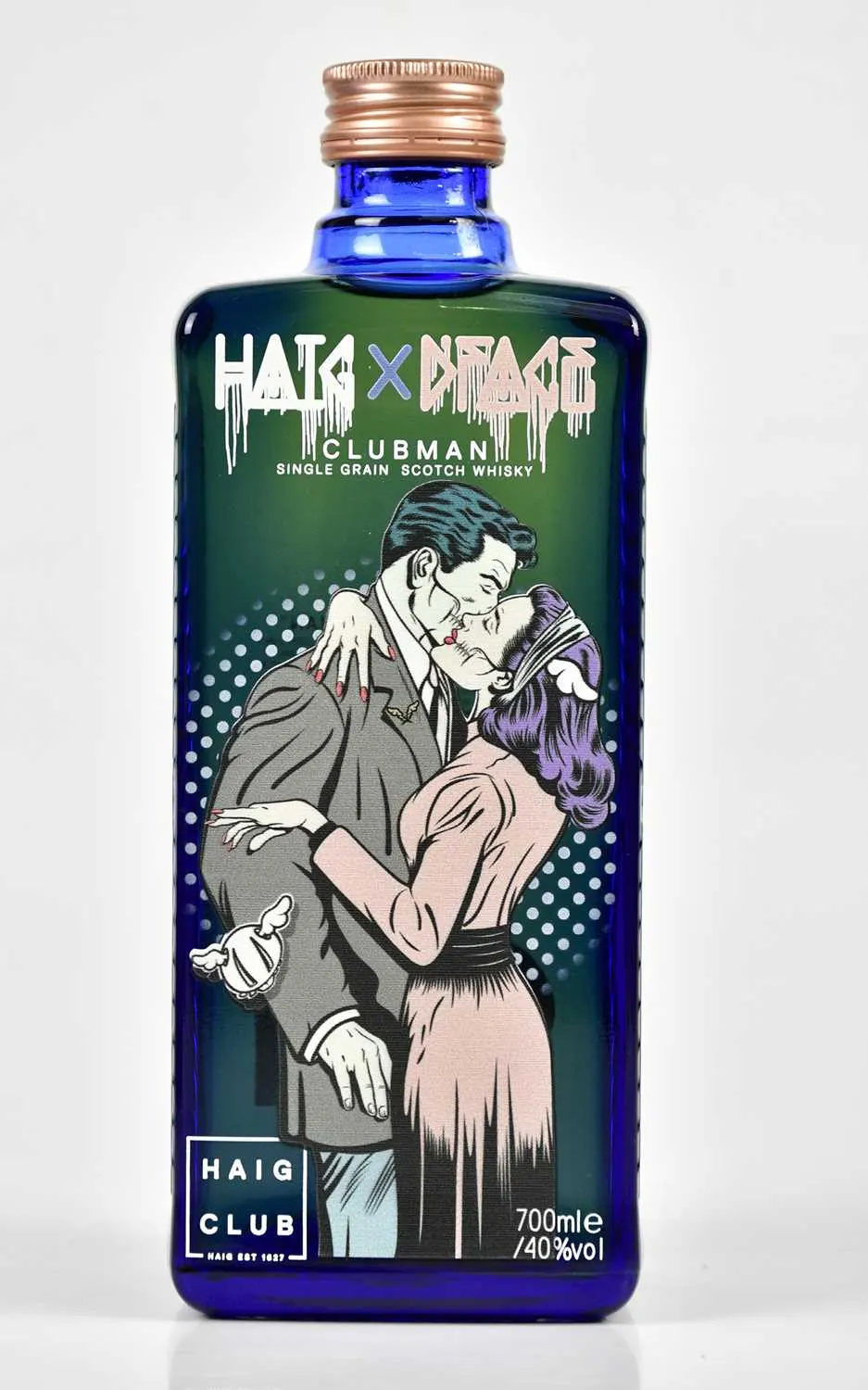 D*face (b 1978-) Screenprint dircet to glass for Haig, Unopened, Limited to 1000,  SOLD OUT, 2020.