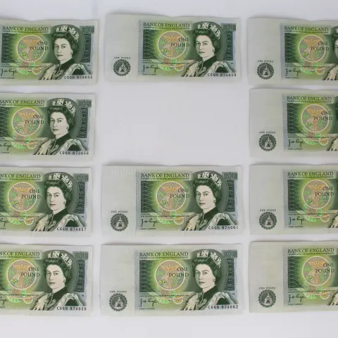 £1 Bank Notes C Series Consecutive Runs