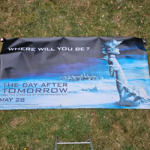 The Day After Tomorrow 2004 Original Advance UK Cinema Vinyl Banner Frozen