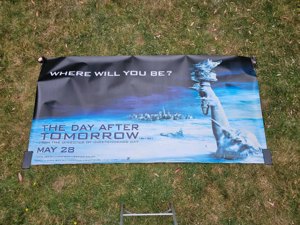 The Day After Tomorrow 2004 Original Advance UK Cinema Vinyl Banner Frozen