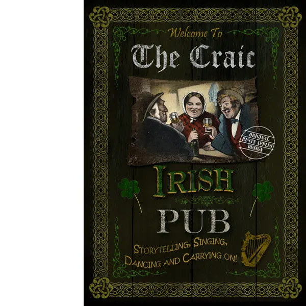 Alice In Wonderland Guinness Metal Wall Art - "The Craic"