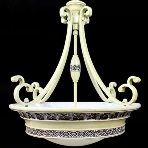 Vintage Alaaster Chandelier Light