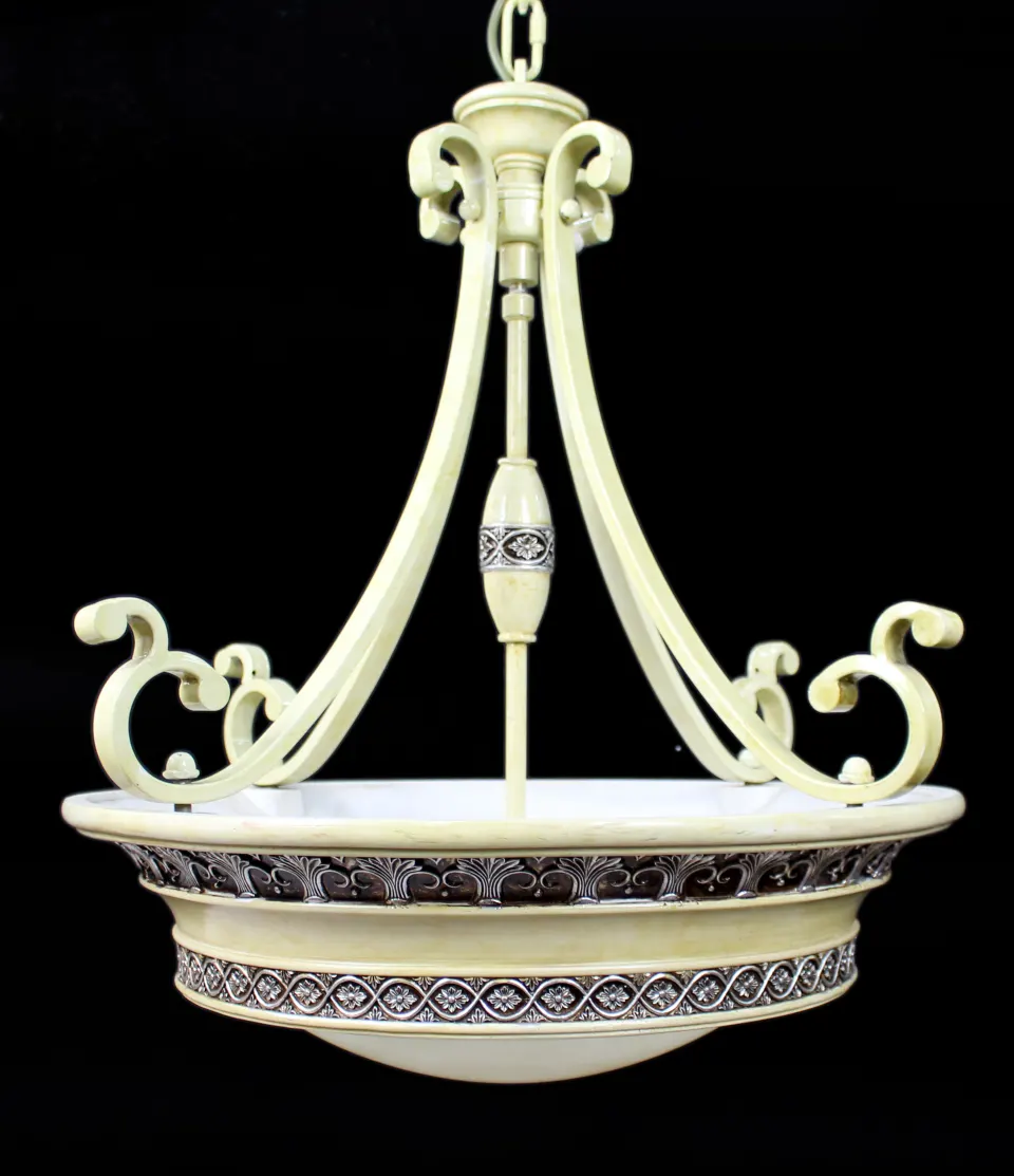 Vintage Alaaster Chandelier Light