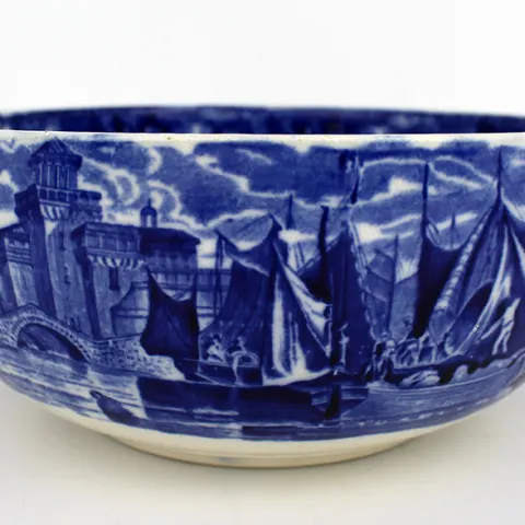 Wedgwood Ferrara Blue & White Fruit Bowl