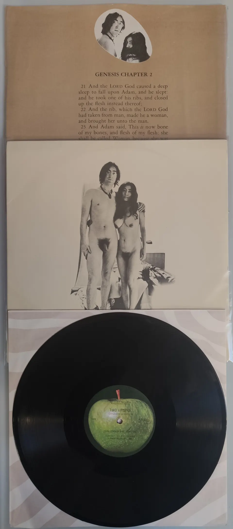 John Lennon & Yoko Ono – Two Virgins Vinyl LP – US 1968 Pressing. VG+ to EX Condition