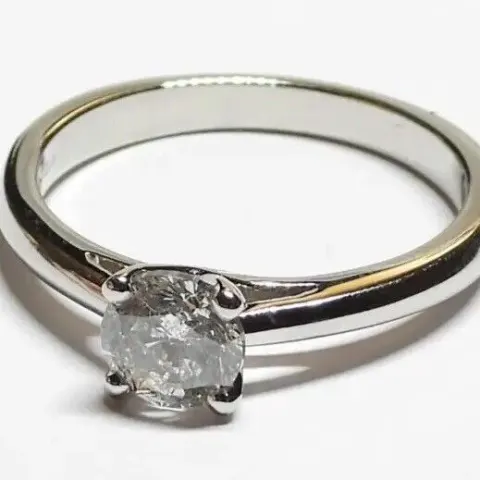 Natural Diamond Solitaire Ring 0.97 ct , Platinum