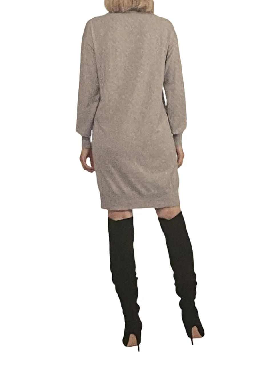 DESIGNER BADGLEY MISCHKA LIGHTWEIGHT FINE KNITTED STRETCHY JUMPER DRESS UK 12 MLADIES DESIGNER BADGL