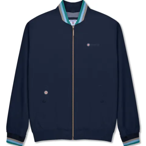 Lambretta Triple Tipped Monkey Jacket - XL - Navy (Deep Lake/Azure/Grey)
