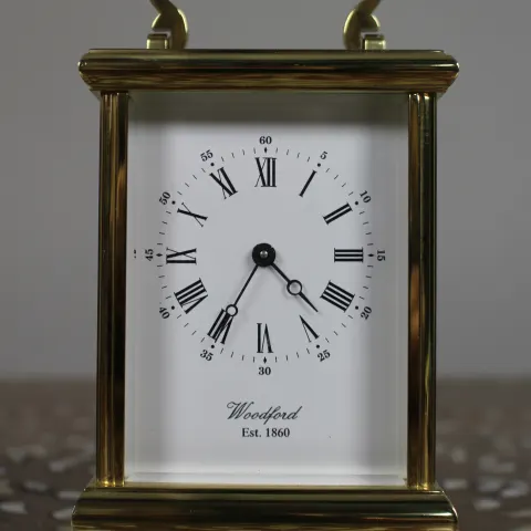 Woodford Brass Carriage Clock, Late 20th Century