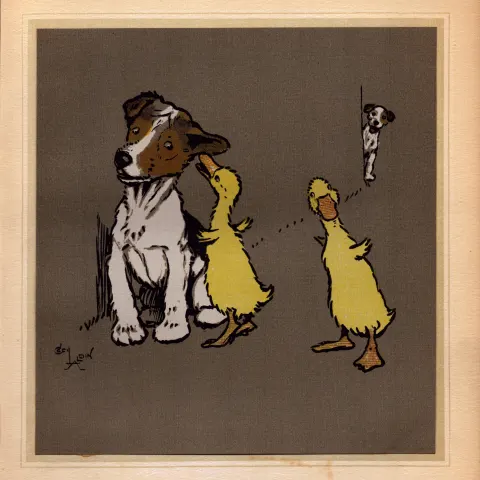 Cecil Aldin Merry Party Rare Antique Book Plate “The Duck Secret”