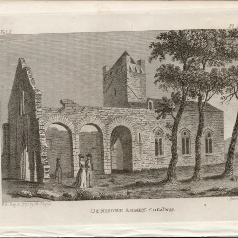 Dunmore Abbey Co Galway Rare 1791 Francis Grose Antique Print