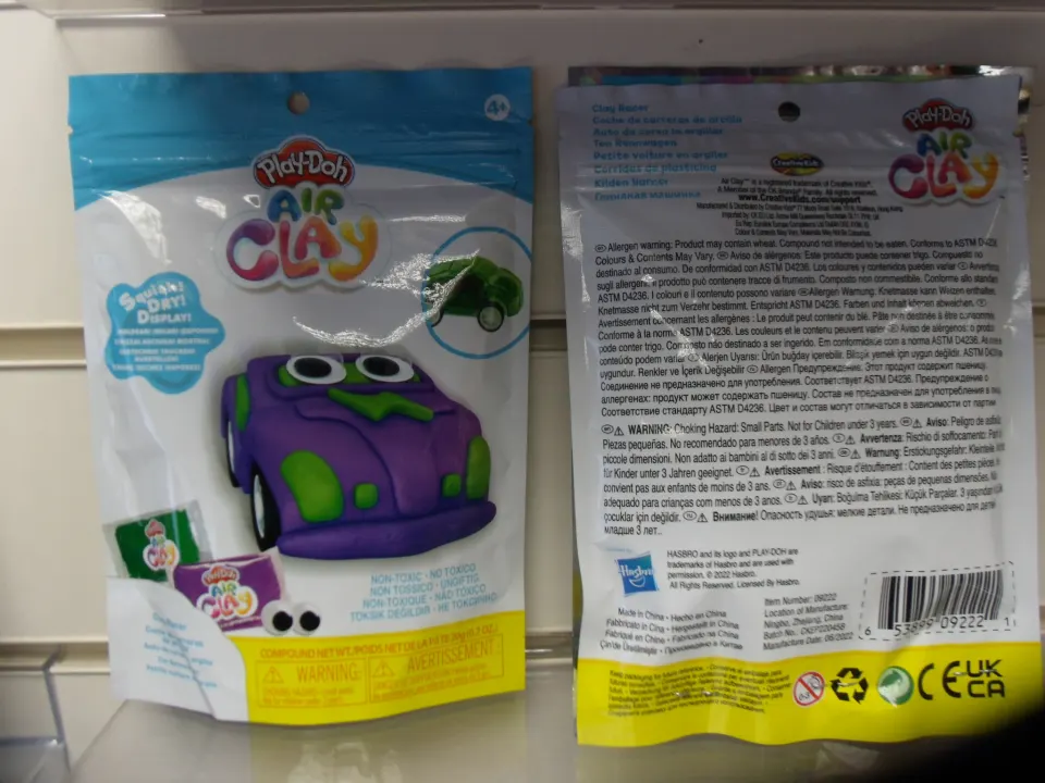 100 Packs Play Dough Air Clay Racer - Brand New Sealed All Clay Fully Wet Nothing Hard Or Dry