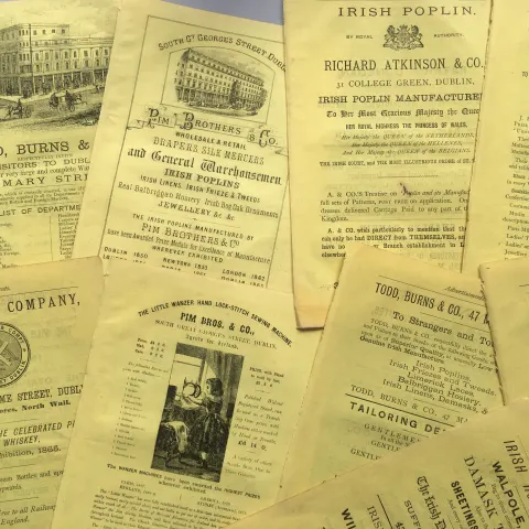 Antique 1871 Selection of  Victorian Irish Advertisements.