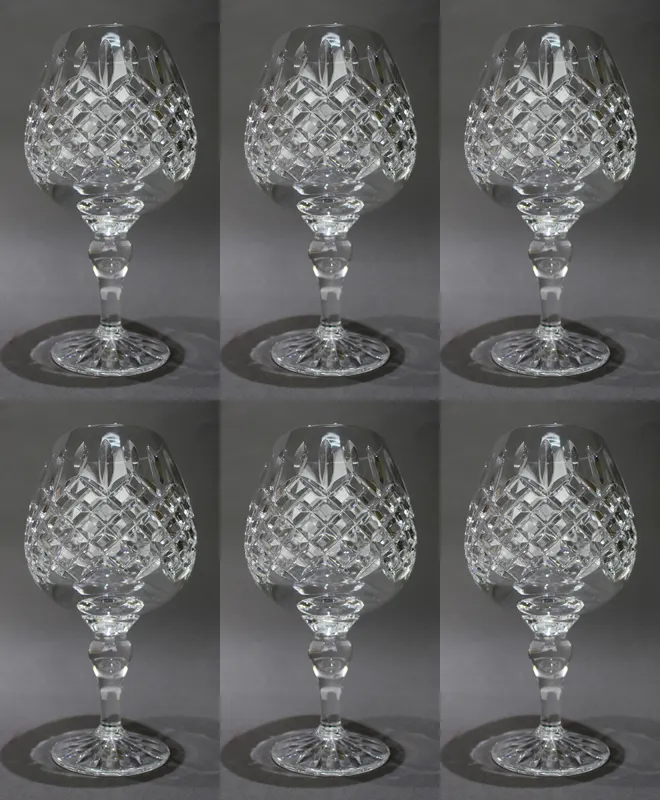 Set of 6 Tudor Crystal "Beaufort" Wine Goblets