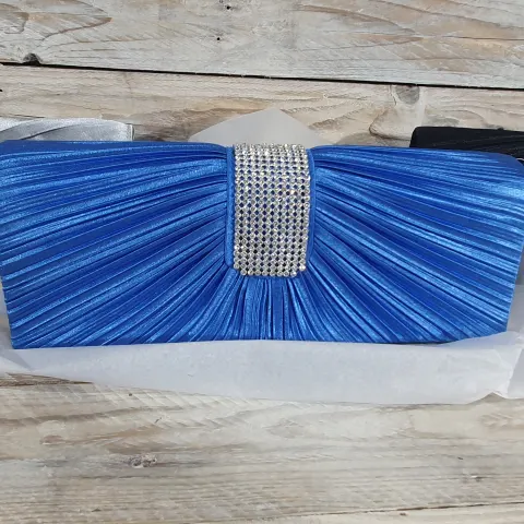 3 x Ladies Clutch Bags. Blue, Black & Silver. Rrp £42