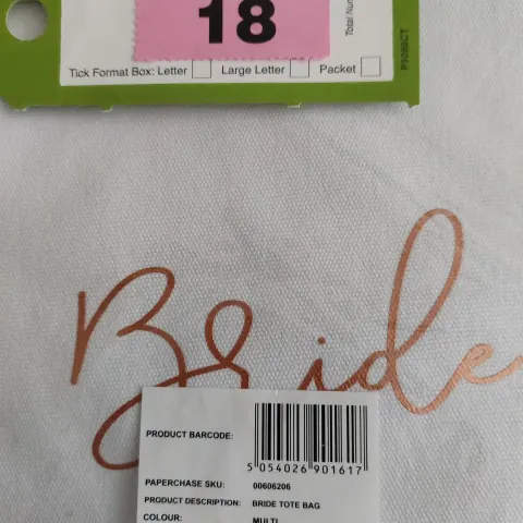 Bride tote bags x 4