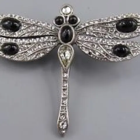 Vintage signed MMA Dragonfly Brooch Rhinestone Dragonfly Brooch pendant