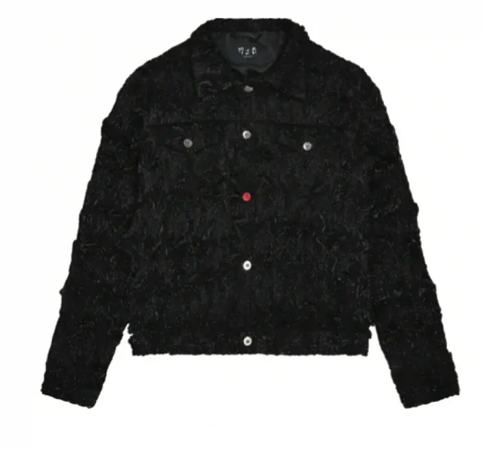 MJB Marc Jaques Burton Spiked Organza Black Pax Jacket, Online Price £1615, Size M (44)