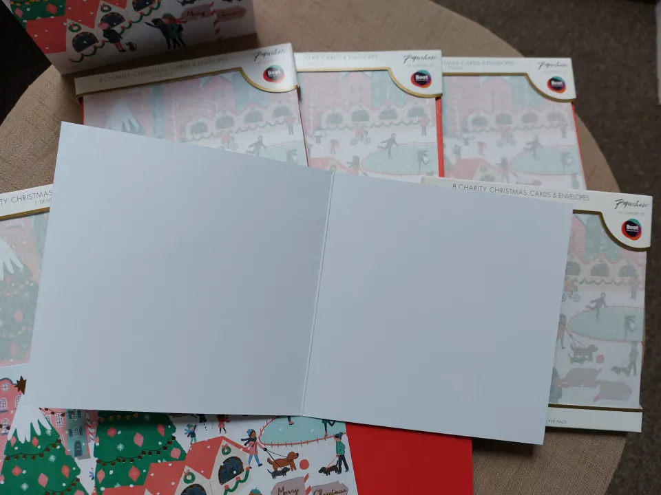 Christmas Cards - Market Scene.  16 Packs of 8 Cards