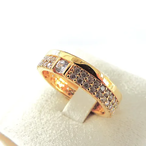 18k Gold 925 Silver Simulated Diamond Ring 'New'