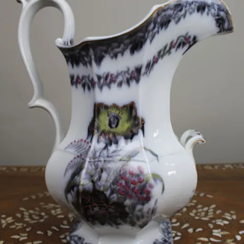 Large 19th-century Staffordshire ironstone jug