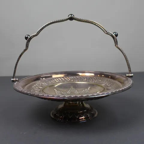 Silver Plated Handled Basket