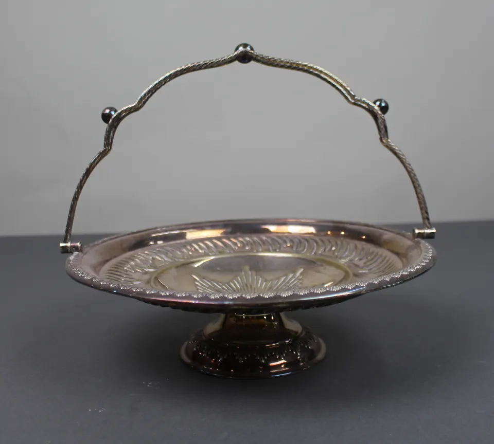 Silver Plated Handled Basket