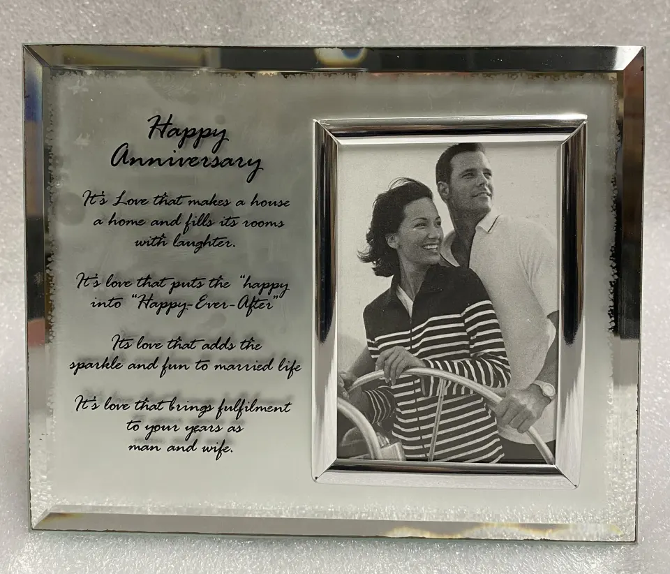 5 x "Hpapy Anniverssary" Picture Frames Pearl