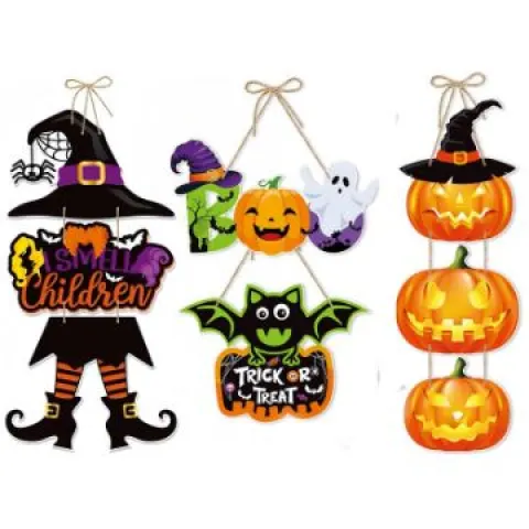 14 x Halloween Hanging Door Signs Lb34