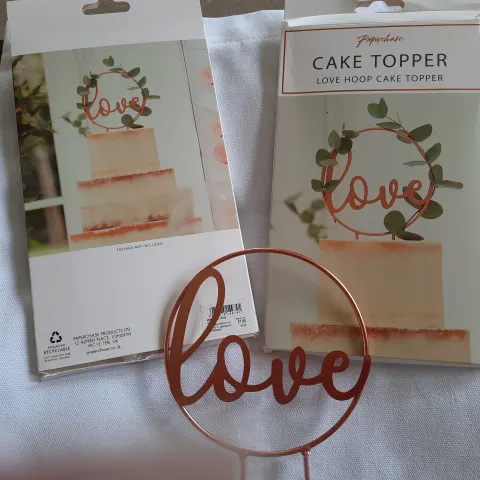Cake topper - metal.  Box of 12
