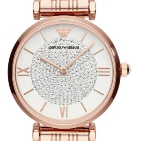 Emporio Armani AR11244 Ladies Gianni T-Bar Rose Gold Quartz Designer Watch