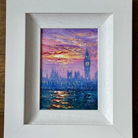 'Westminster Sparkle London' Original Oil Painting By Andrew Grant Curtis. Oil On Canvas
