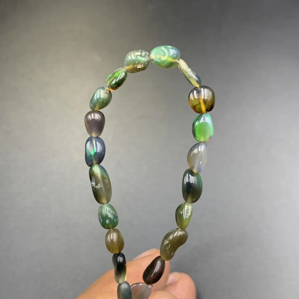 AVW-32, Natural Australian Fire Opal Beads Strand.