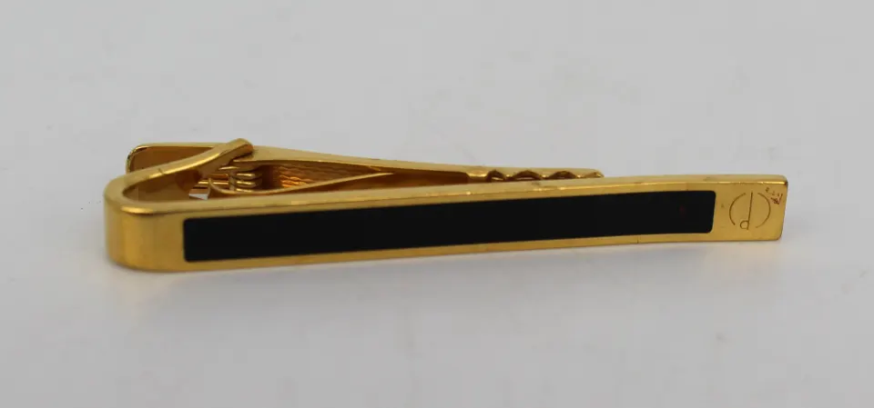 Dunhill Gold Plated Enamel Tie Clip