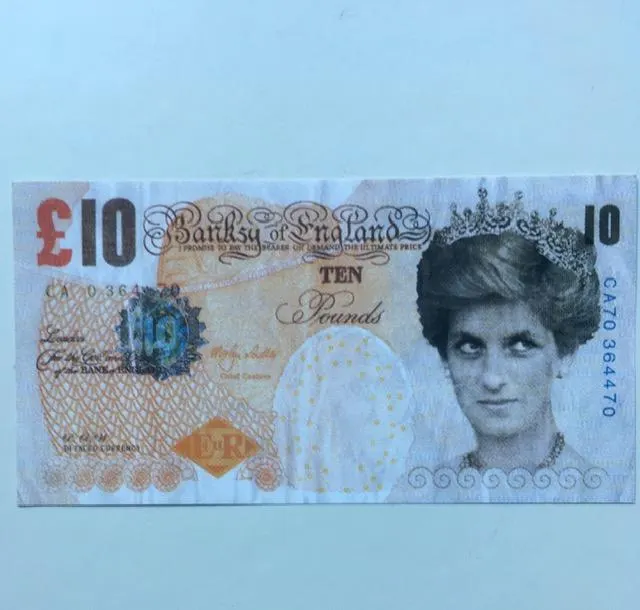 Banksy (b.1974-) Original Banksy Di-Faced Tenner. Notting Hill Carnival 2004. Mint condition.