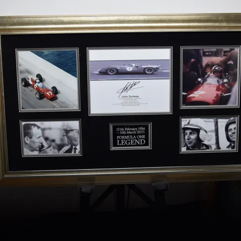 JOHN SURTEES original signature presentation.