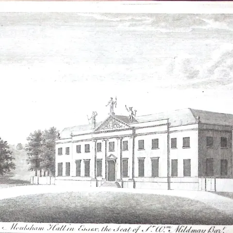 Essex Moulsham Hall Rare Georgian Copper Antique 1776 Engraving-150.