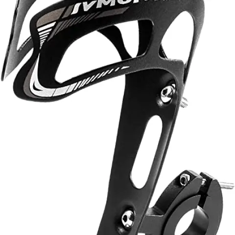 IVMONO Bicycle Lightweight Aluminum Water Bottle Cage (Black/Silver)
