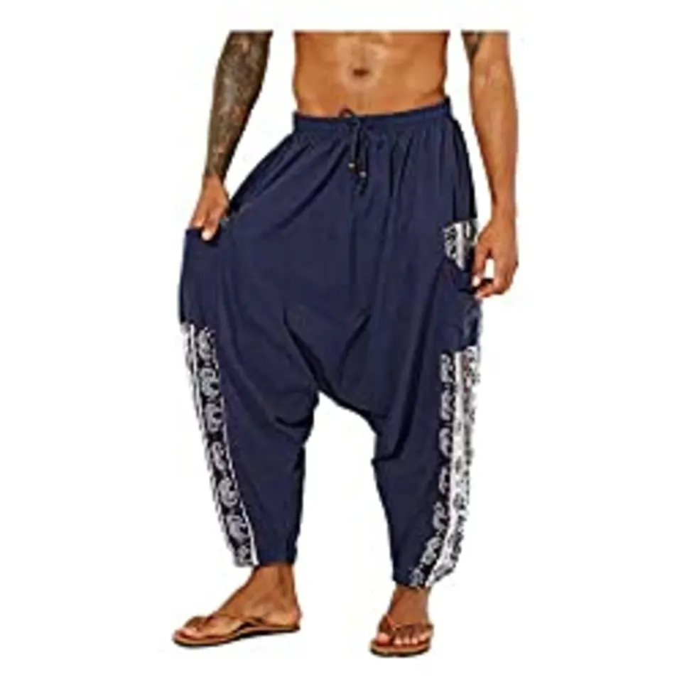 Unisex Harem Aladdin Pants With Pocket - Size M