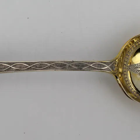 Solid Silver & Gilt Victorian Spoon London 1874