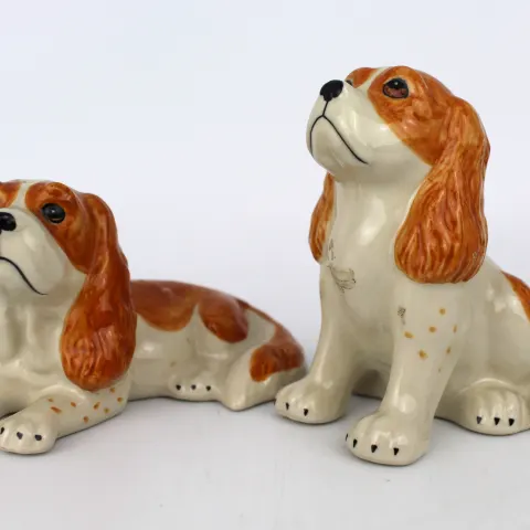 Vintage Staffordshire Dog Salt & Pepper