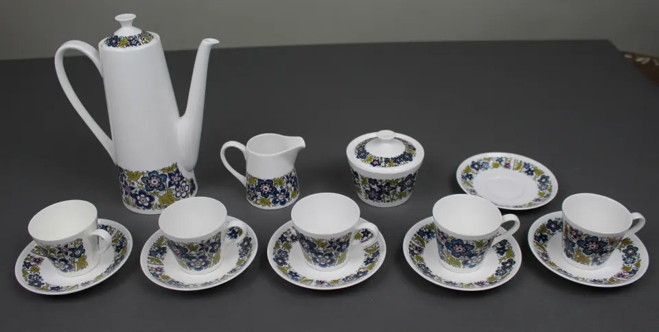 Vintage Royal Tuscan “Nocturne” Fine Bone China Coffee Service