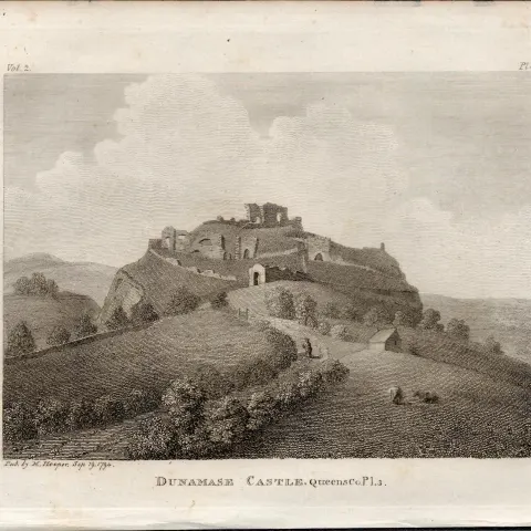 Dunamase Castle  Co Laois  Rare 1791 Francis Grose Antique Print