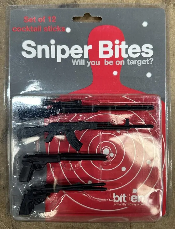 10 X Sniper Bites Set Of 12 Cocktail Sticks Party Sticks Reusable
