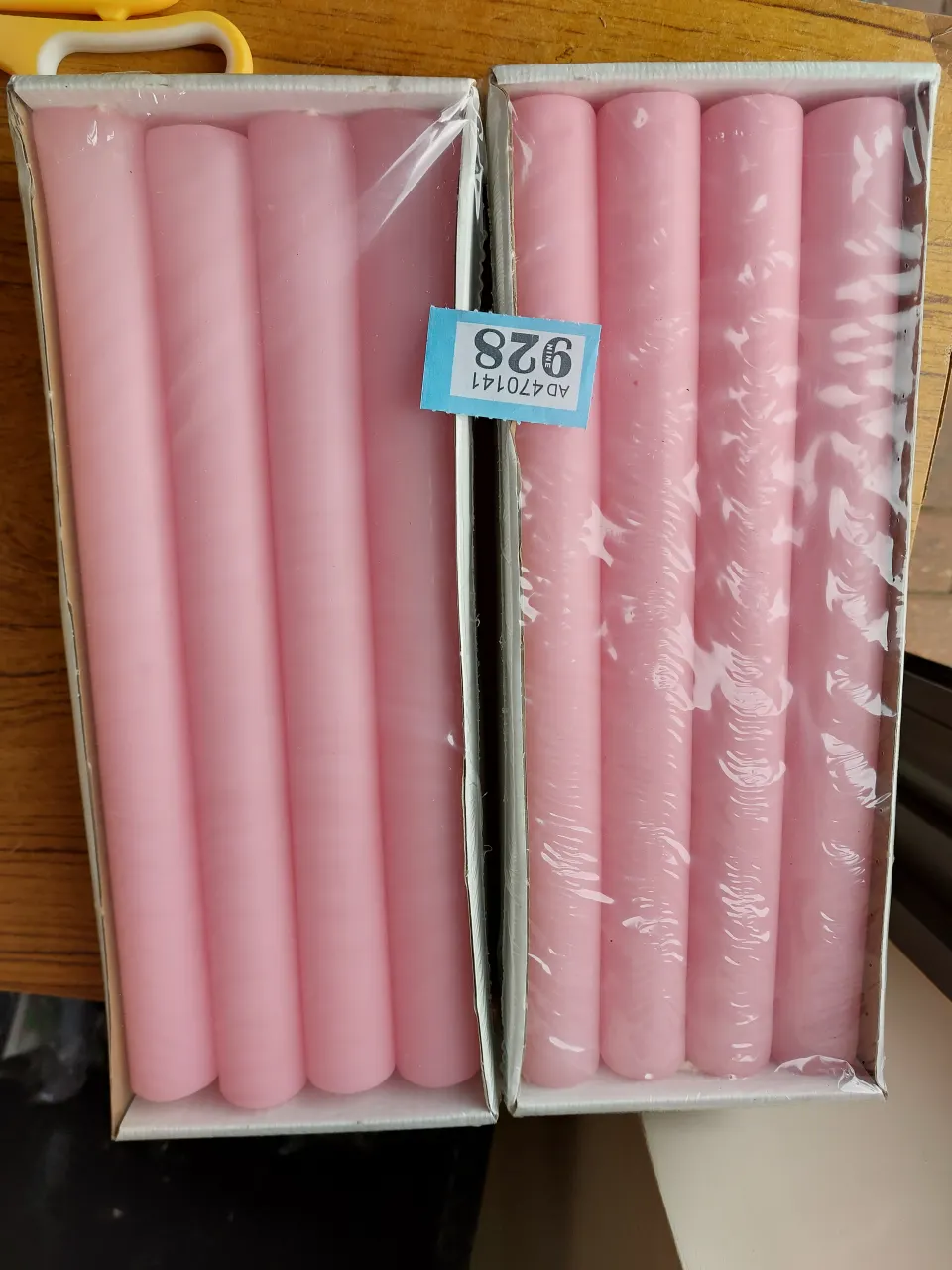 Pink Candles Approx 15 " Long. 2 Boxes of 8 Candles