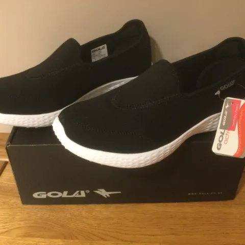 Gola “San Luis” Ladies Trainers, Size 7,  Black Canvas  - New RRP £33.00